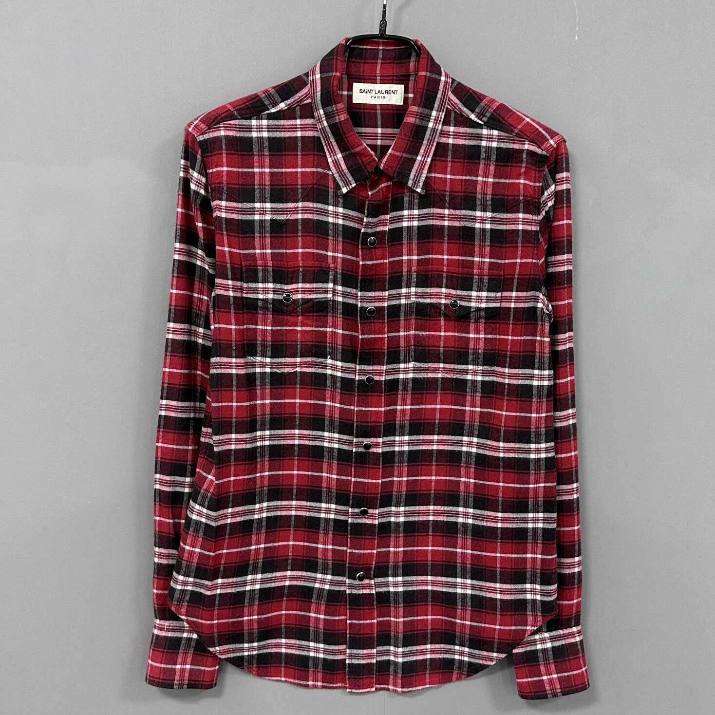Saint Laurent Paris Saint Laurent Paris Plaid Shirt m Men Size US M / EU 48-50 / 2 - 1 Thumbnail