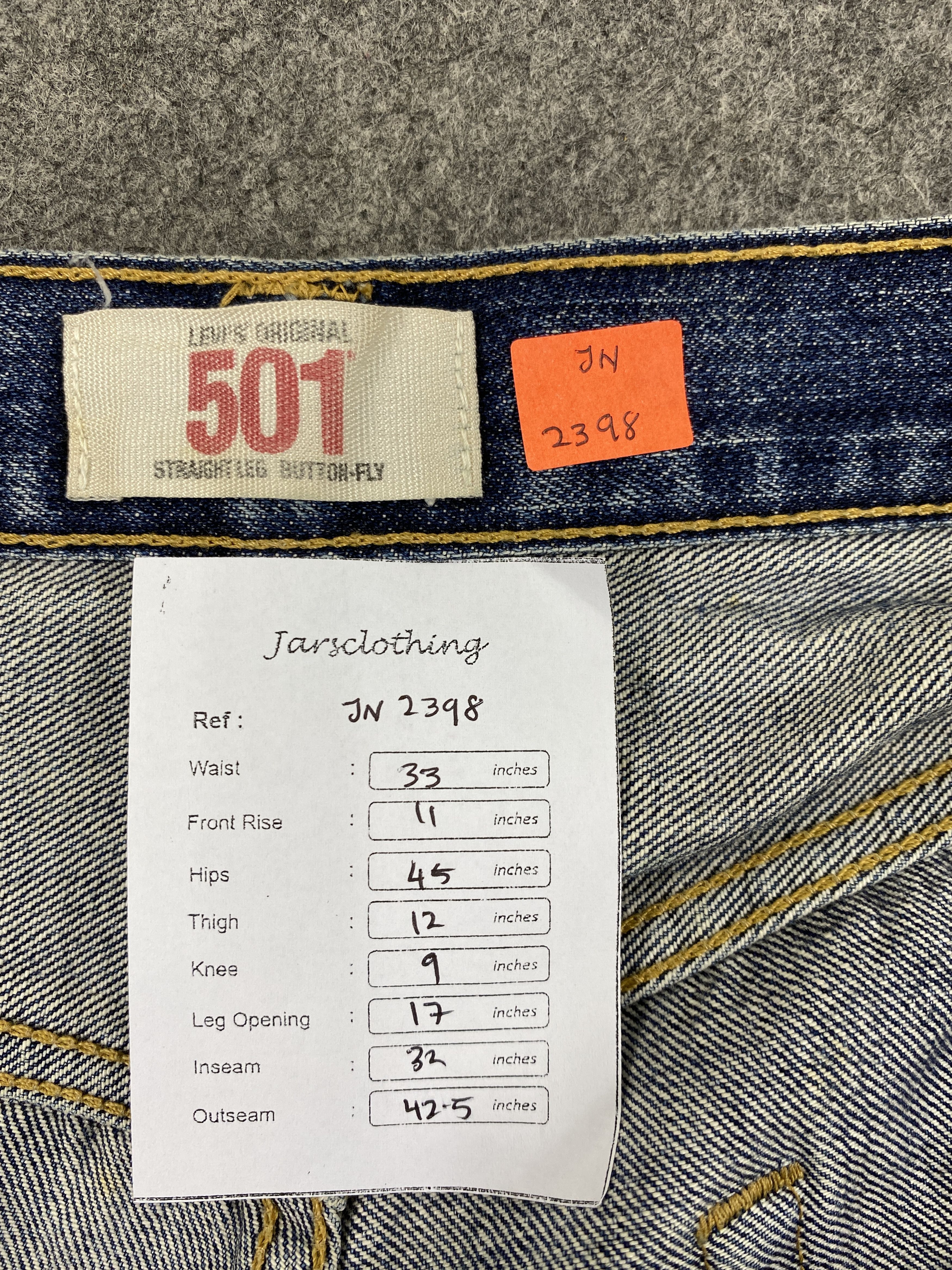 Japanese Brand Faded Blue Vintage Levi's 501 Jeans 33x32 Denim-JN2398 Size US 33 - 7 Thumbnail