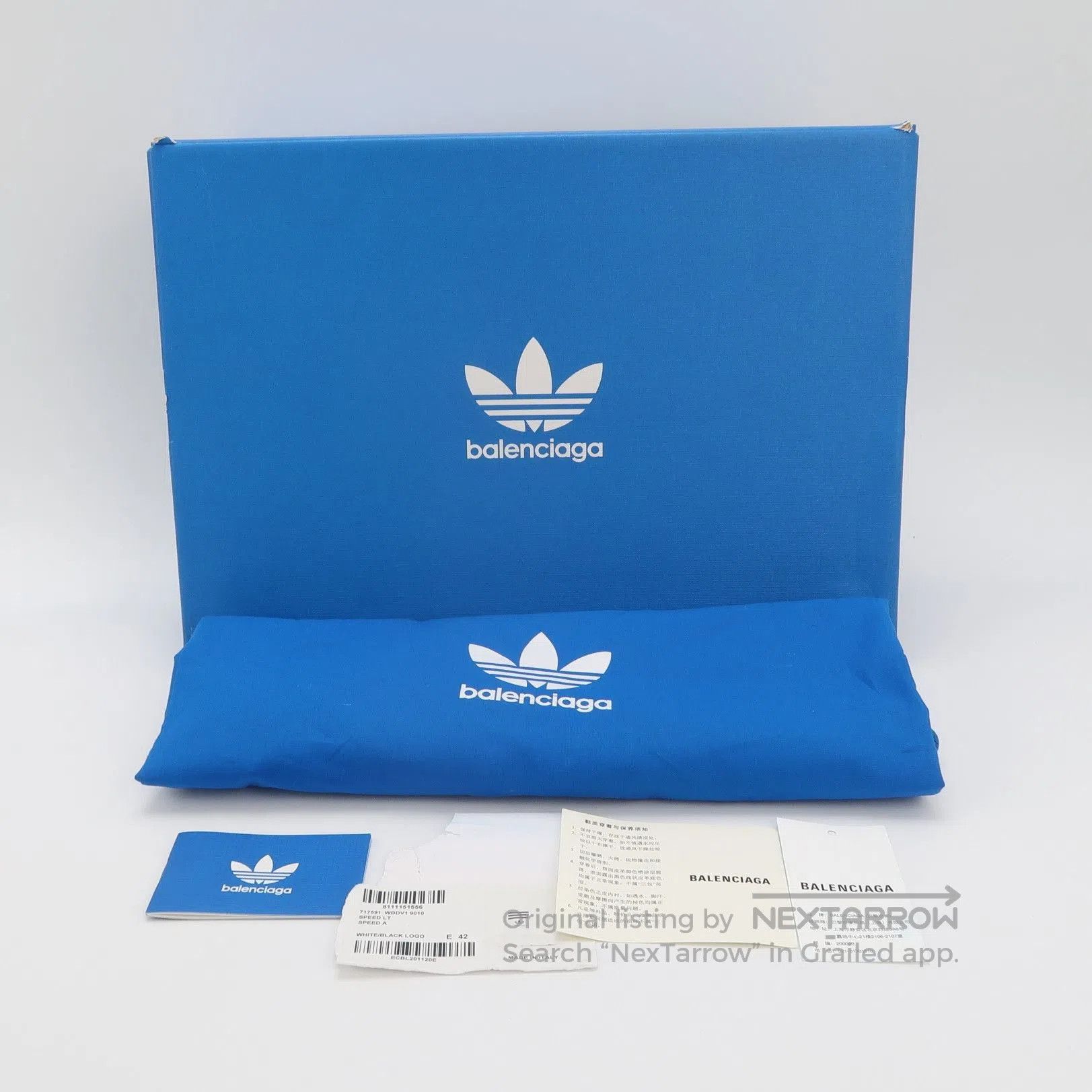 Balenciaga Balenciaga x Adidas Striped Sock Sneakers. Size US 10 / EU 43 - 8 Thumbnail