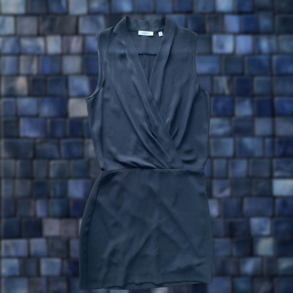 Aritzia Aritzia Babaton Dress Women's Midi Sleeveless V-Neck Black Sheath A-Line Size 4 Size S / US 4 / IT 40 - 1 Thumbnail