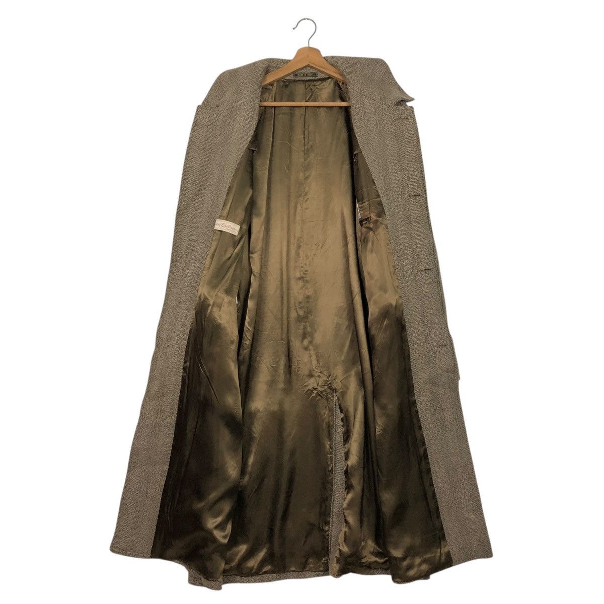 Vintage 🔥RICH BROWN LONG COATS WOOL HERRINGBONE MARTEN’S CASHMERE Size US M / EU 48-50 / 2 - 14 Thumbnail