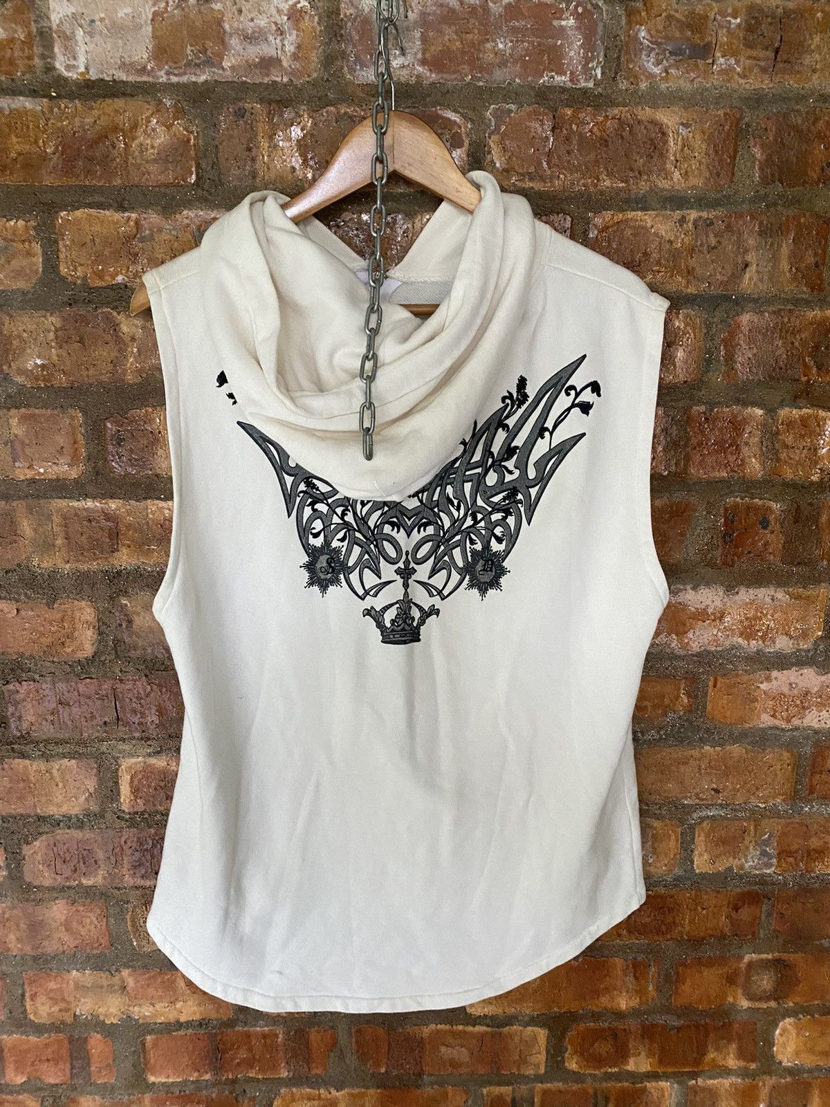 Yasuyuki Ishii YASUYUKI ISHII Crost Floral and wing Asymmetrical hoodie Size US M / EU 48-50 / 2 - 2 Thumbnail