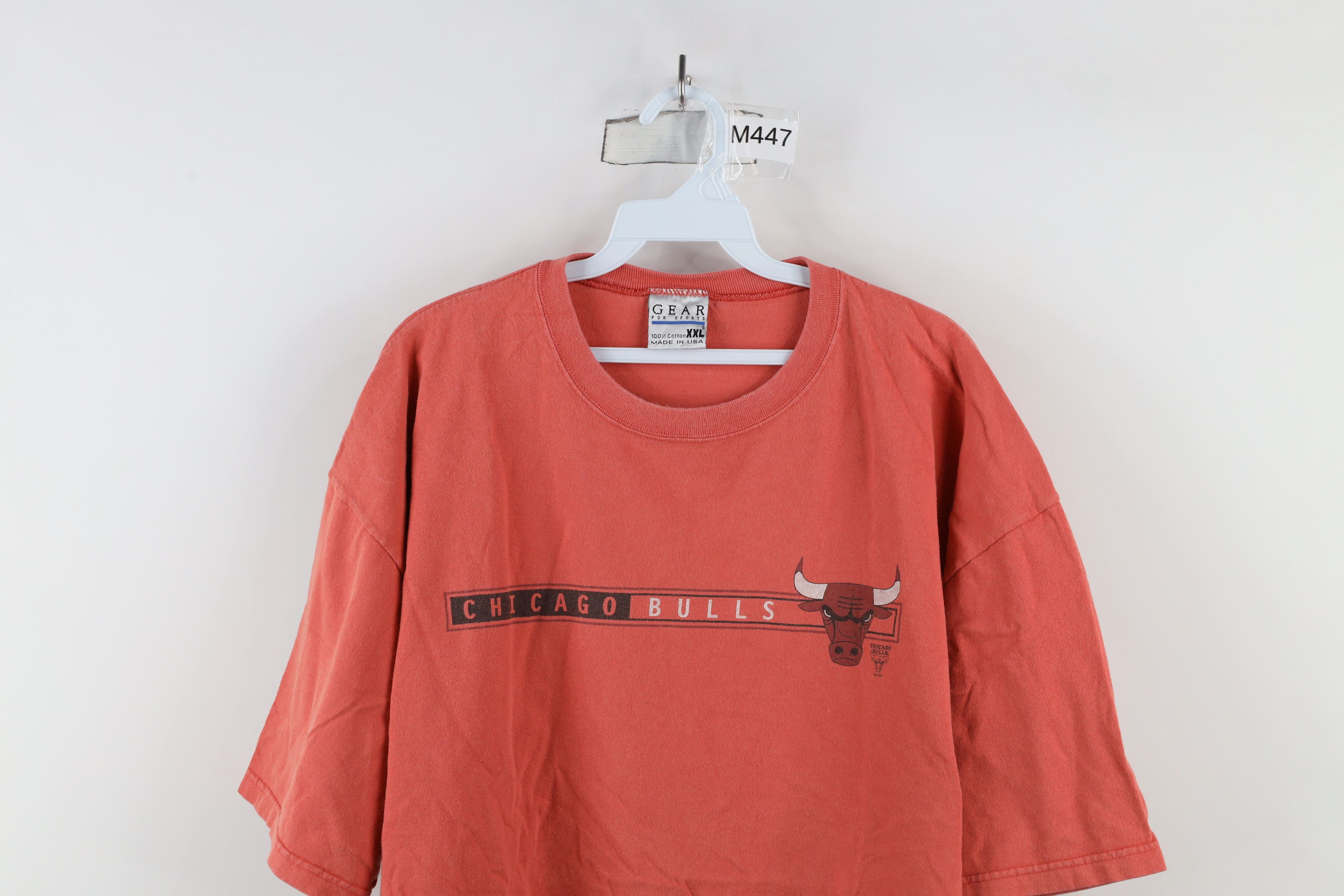 Vintage Vintage 90s Spell Chicago Bulls Basketball T-Shirt Red USA Size US XXL / EU 58 / 5 - 2 Thumbnail
