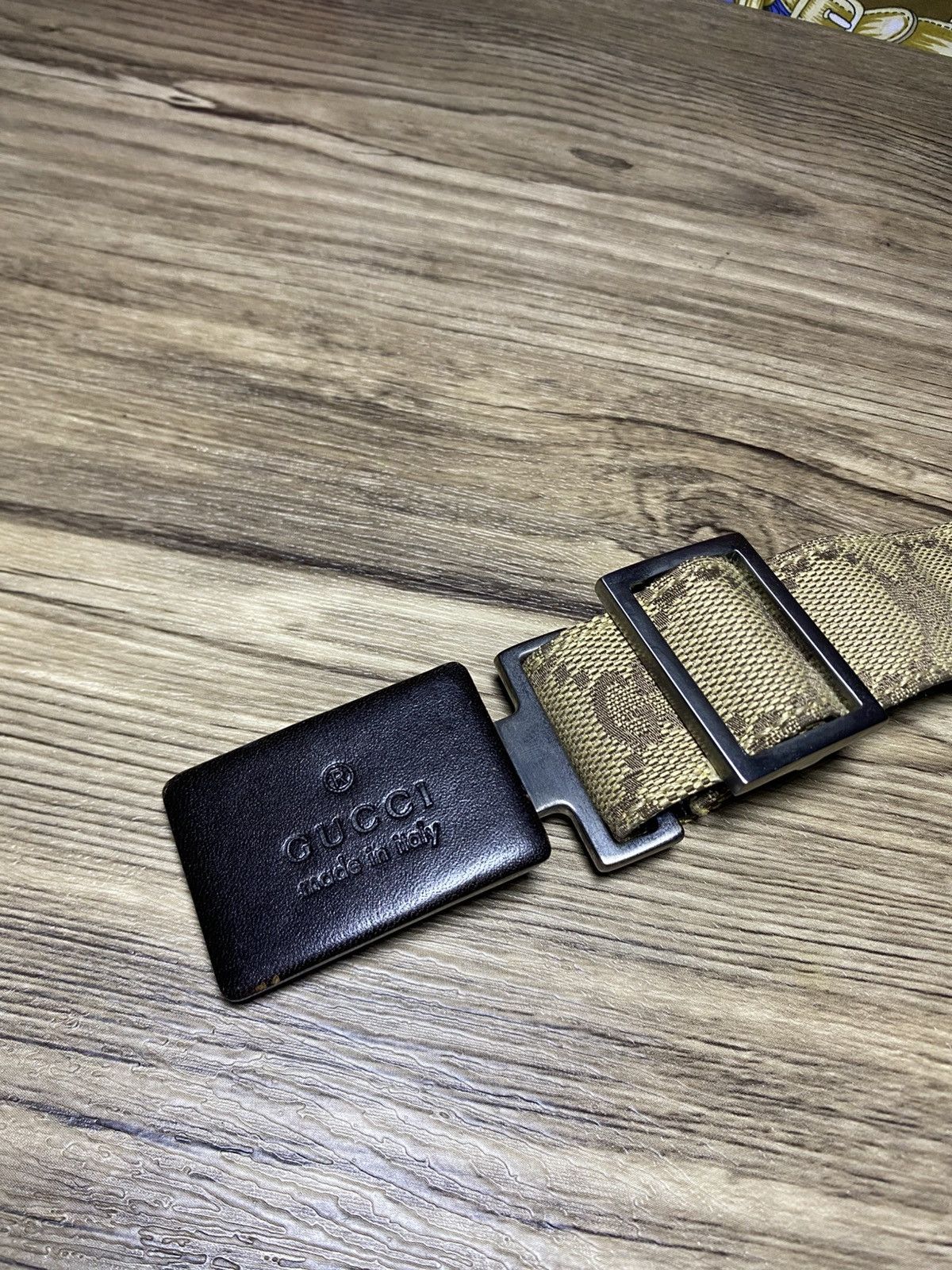 Gucci Gucci Tan Web GG Guccissima Belt Size ONE SIZE - 4 Thumbnail
