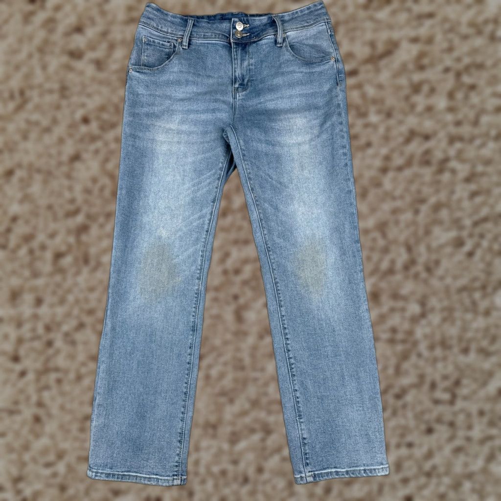 Hudson HUDSON Jeans Women 30 Blue Denim Straight Leg Jeans Mid Rise 5-Pocket Cotton Blend Regular Womens Size 30" / US 8 / IT 44 - 1 Thumbnail