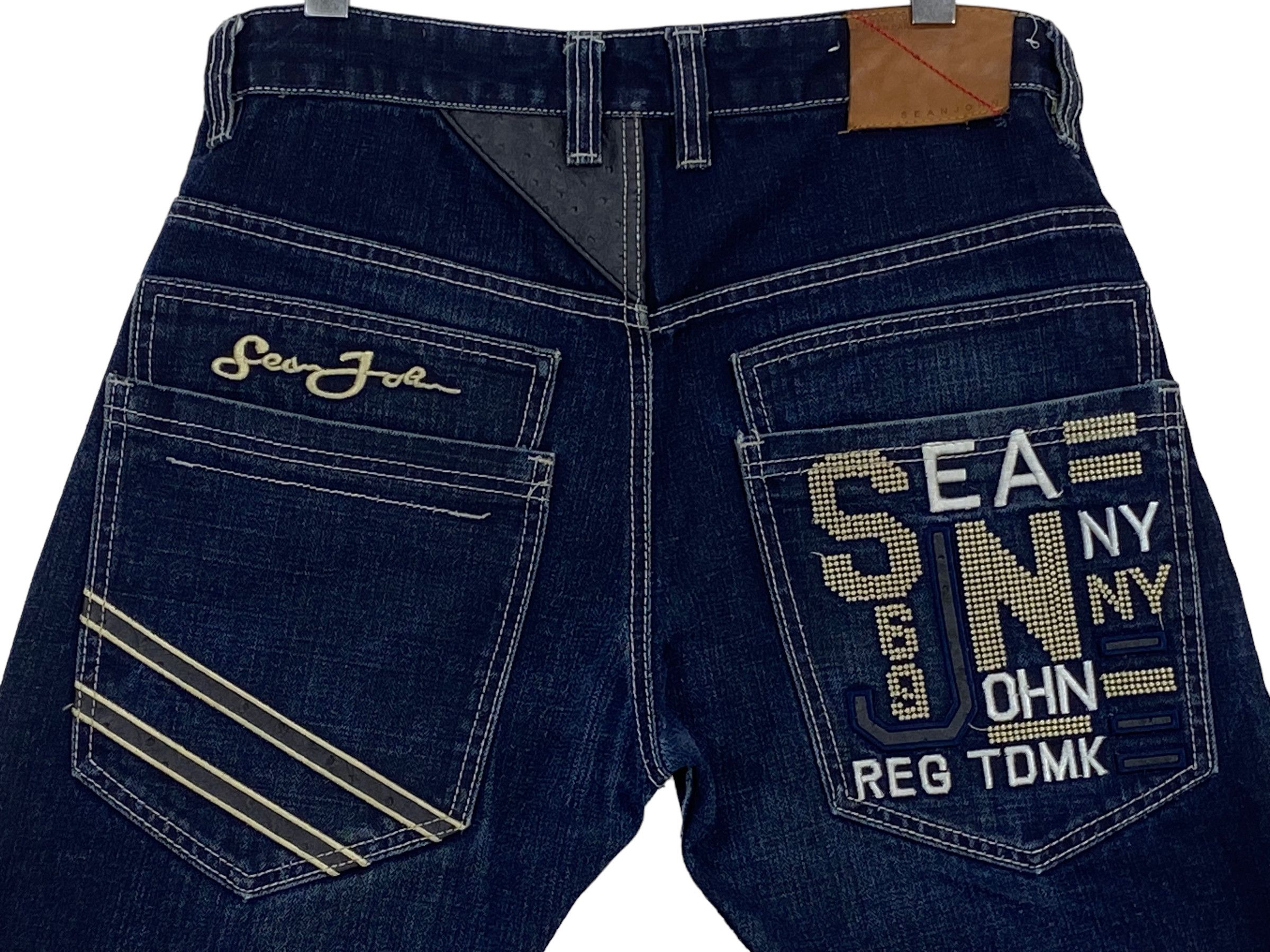 Sean John Sean John Baggy Denim Jeans Embroided Logo Jeans Hip Hop Size US 32 / EU 48 - 8 Thumbnail