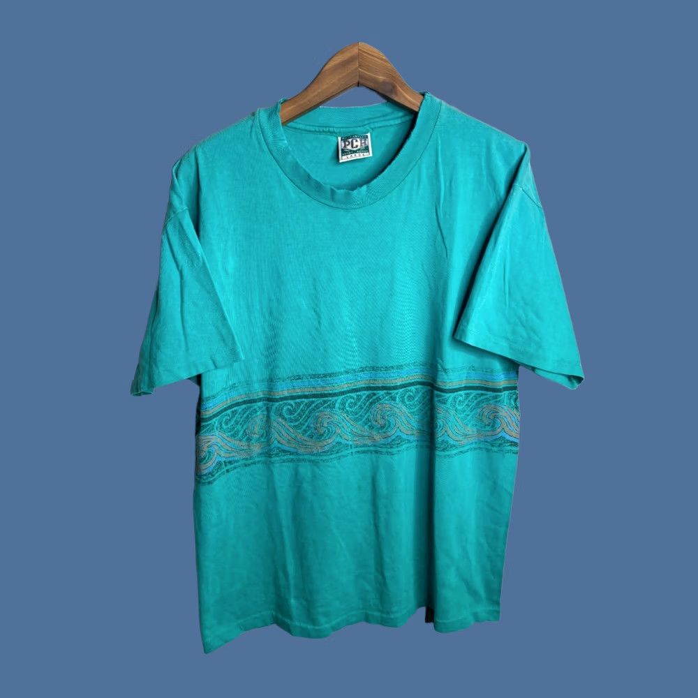 Vintage VINTAGE Pacific Coast Highway T-Shirt Crew Neck Short Sleeve Green 90s STITCH Graphic Print Size L Mens Size US L / EU 52-54 / 3 - 1 Thumbnail