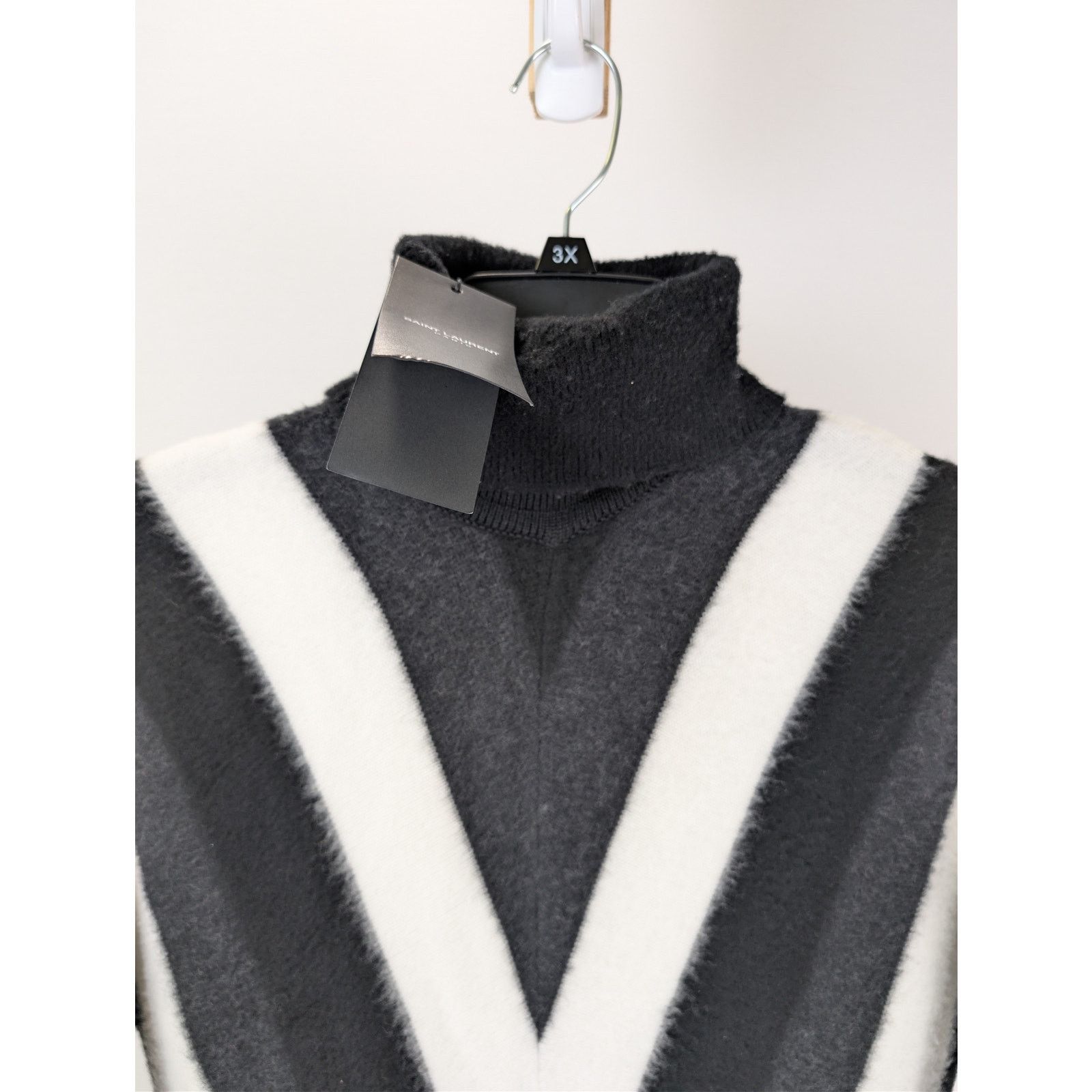 Saint Laurent Paris o1rshd1 graphic-print wool jumper sweater Sweatshirt Size US M / EU 48-50 / 2 - 7 Thumbnail