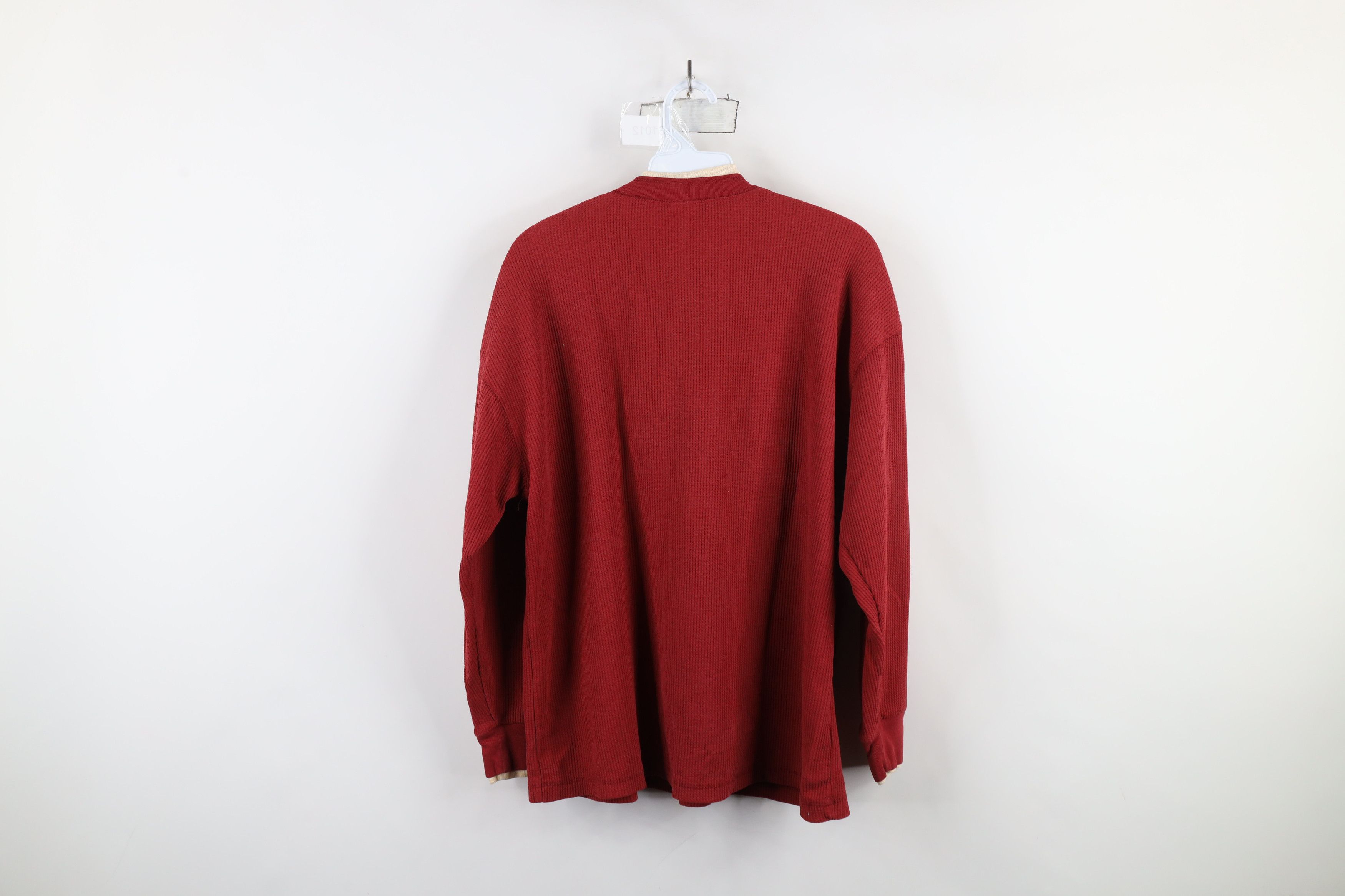 Vintage Vintage 90s Streetwear Layered Thermal Waffle Knit T-Shirt Size L / US 10 / IT 46 - 10 Thumbnail