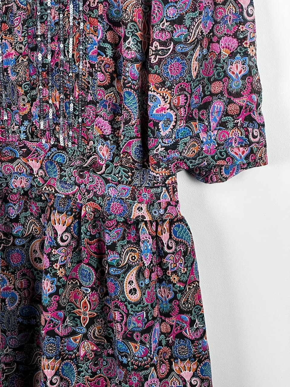 Zadig & Voltaire Zadig Voltaire Luxury Floral Midi Dress Silk Blend Size M / US 6-8 / IT 42-44 - 4 Thumbnail