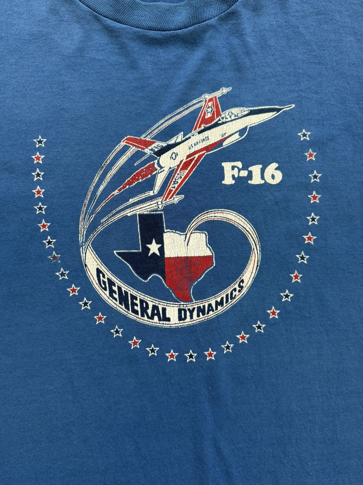 Jerzees Vintage USAF F-16 General Dynamics Texas Shirt Size US L / EU 52-54 / 3 - 3 Thumbnail