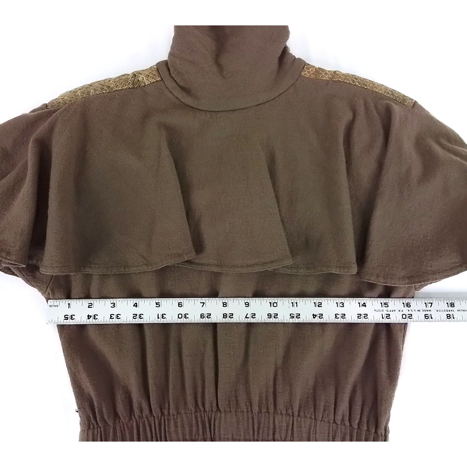 Saks Fifth Avenue Saks Fifth Dress Women's 12 Brown Vintage Size XL / US 12-14 / IT 48-50 - 10 Thumbnail
