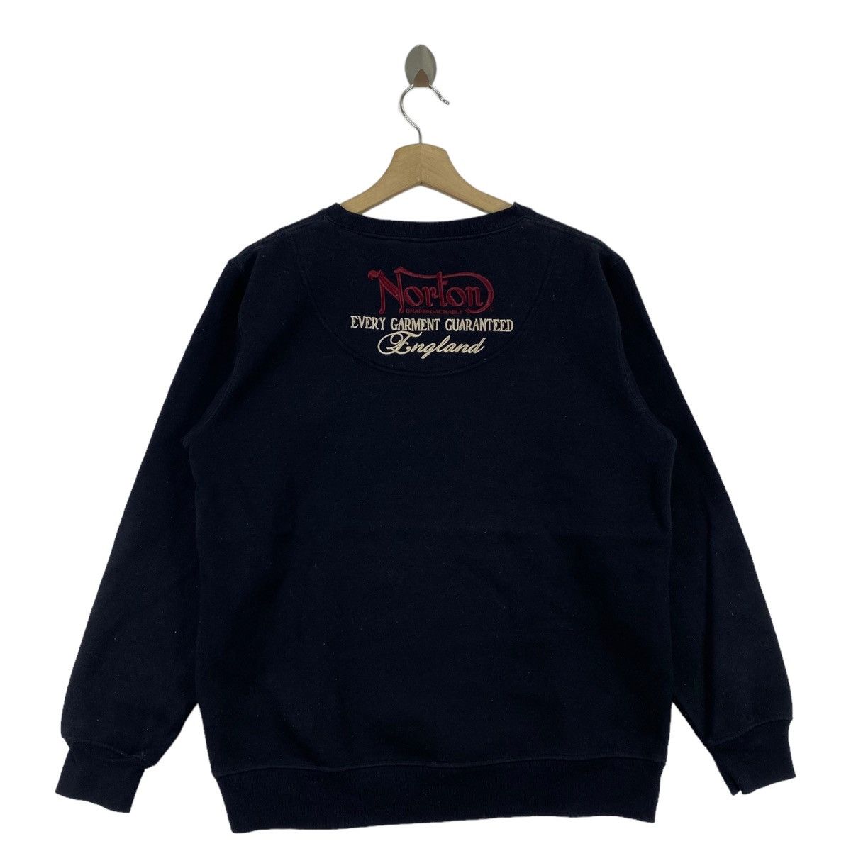 Norton NORTON ENGLAND Embroidered Brand Black Sweatshirt Size US M / EU 48-50 / 2 - 3 Thumbnail