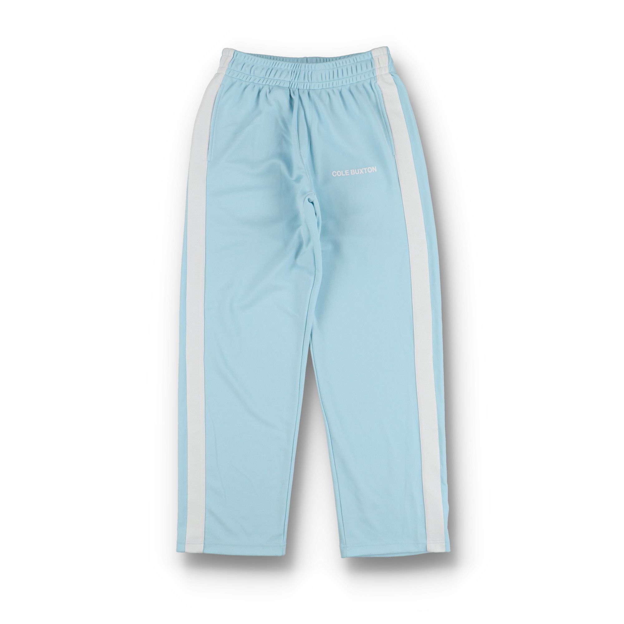 Cole Buxton Light Blue Tape Logo Track Pants Size US 30 / EU 46 - 1 Thumbnail
