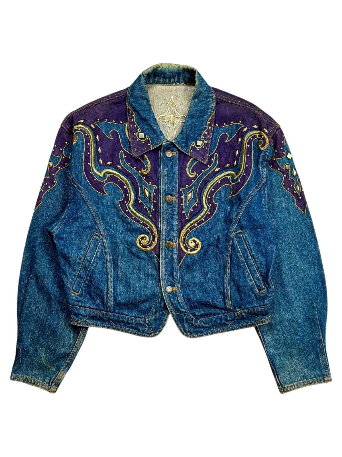 If Six Was Nine 1990s Yoshiyuki Konishi Ethnic Cowboy Patchwork Denim Jacket Size US M / EU 48-50 / 2 - 1 Thumbnail