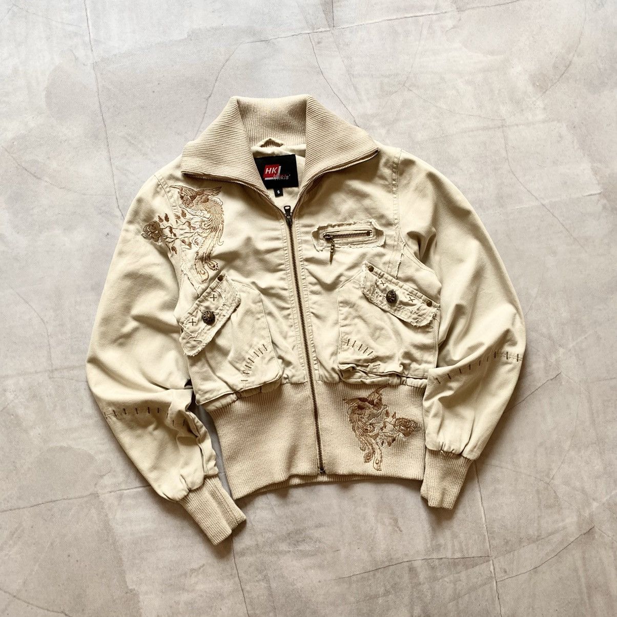 Hysteric Glamour Rare Distressed Cargo Pachwork Bomber Jacket Y2K Size S / US 4 / IT 40 - 1 Thumbnail