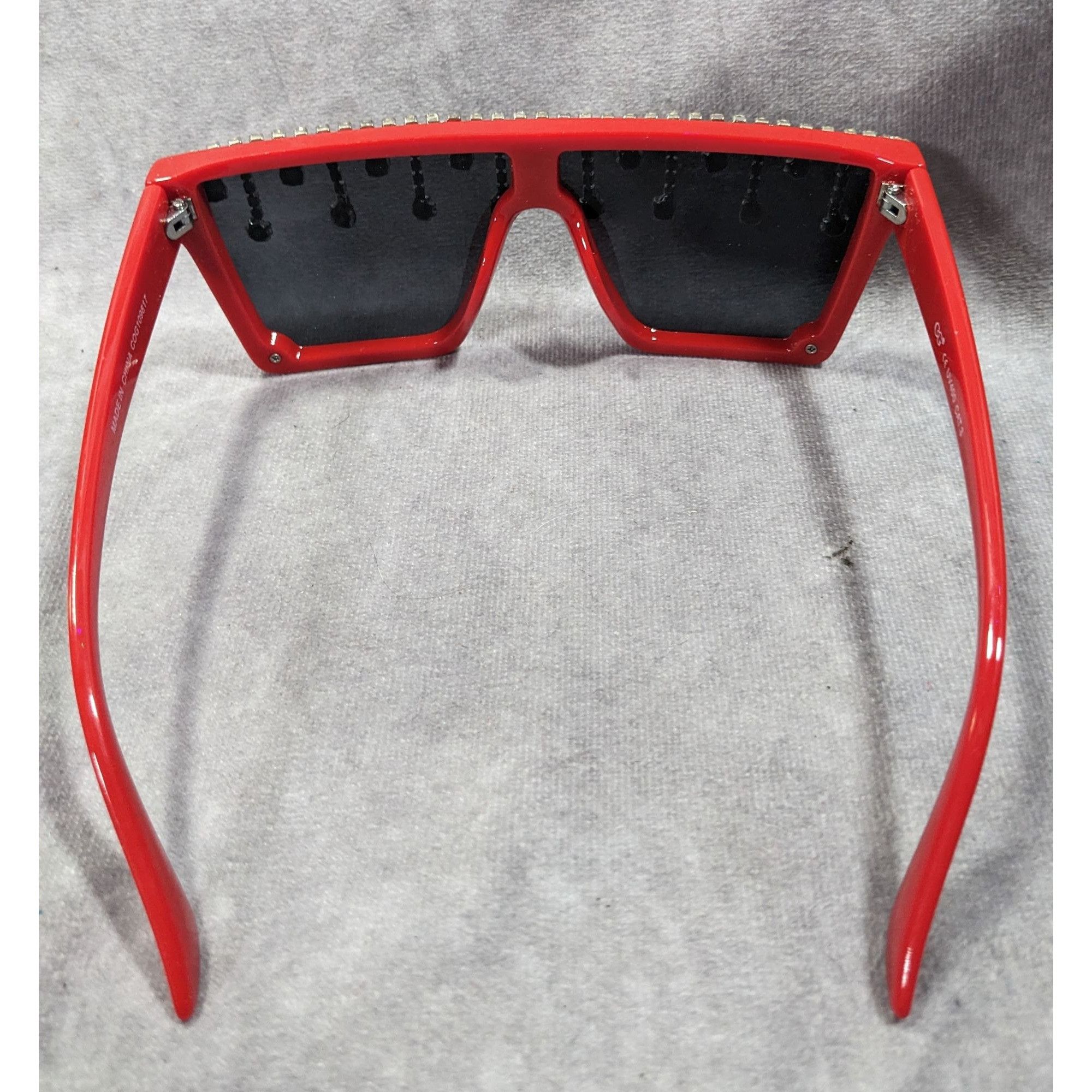 Other OG Party Rock Rhinestone Drop Red Square Sunglasses Size ONE SIZE - 5 Thumbnail