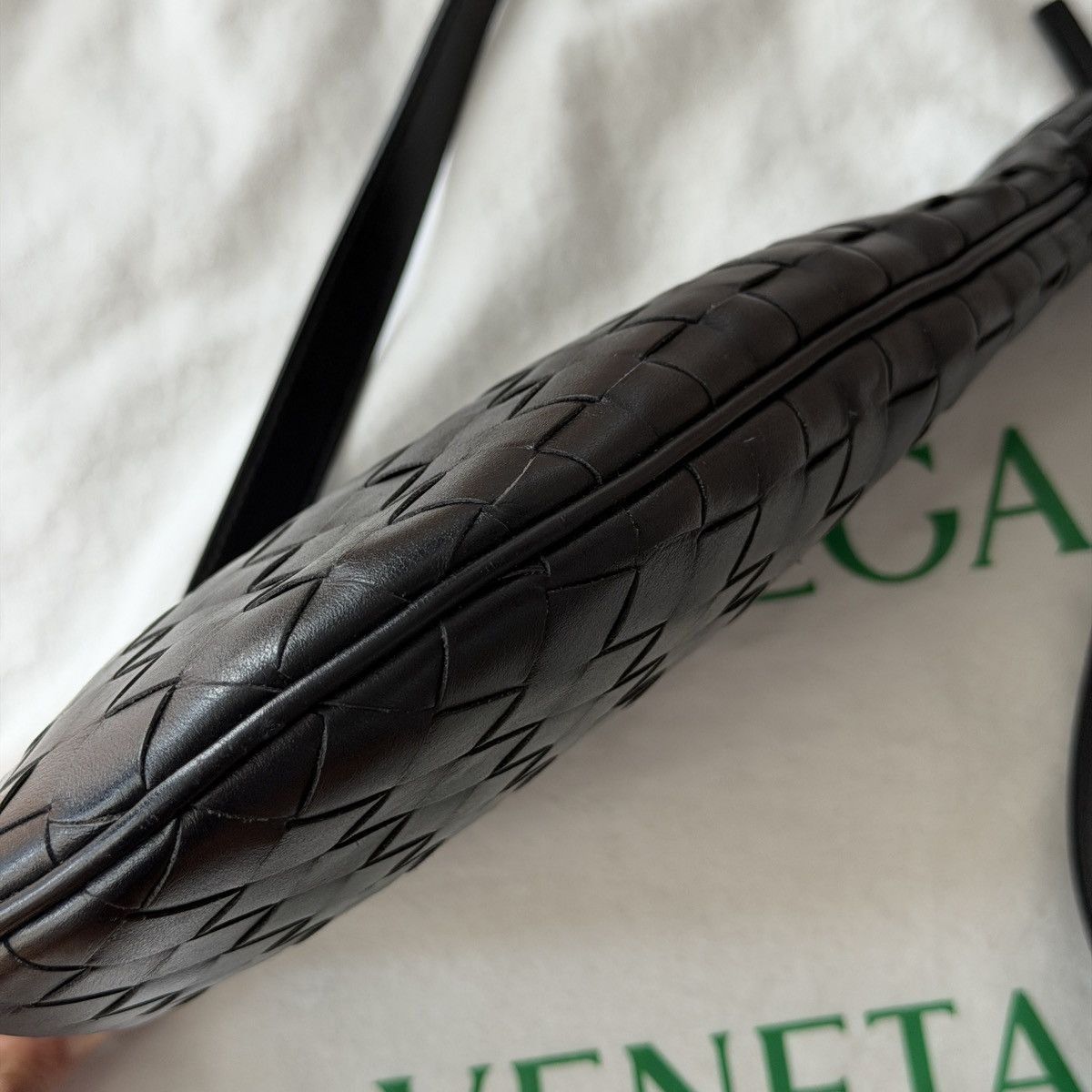 Bottega Veneta Bottega Veneta Virgule Bag, Small, Black Calfskin Size ONE SIZE - 4 Thumbnail