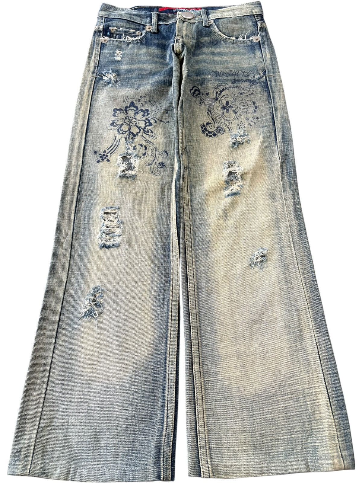 Japanese Brand Vintage Japanese Brand Rusty Mud Wash Distress Bootcut Jeans Size 27" / US 4 / IT 40 - 1 Thumbnail
