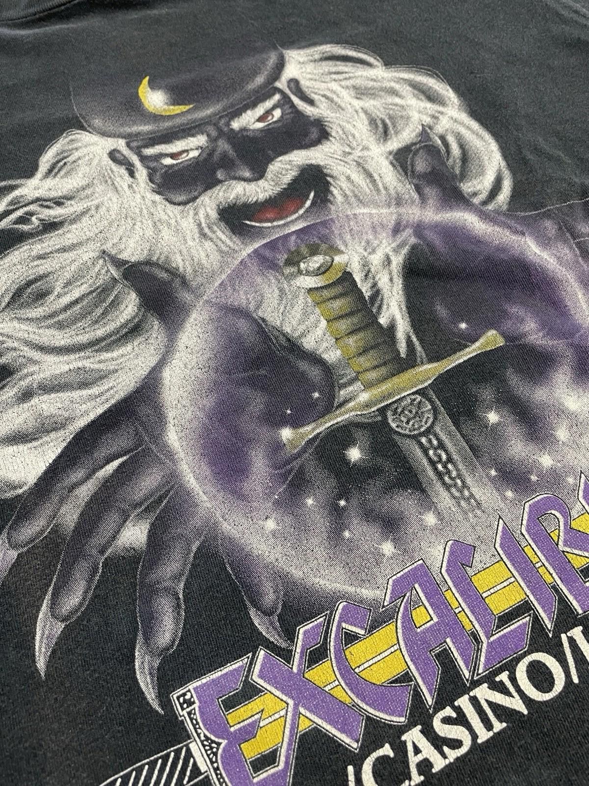 Designer Vtg 90s Excalibur Las Vegas Large T Shirt Thrashed Biker Size US L / EU 52-54 / 3 - 5 Thumbnail