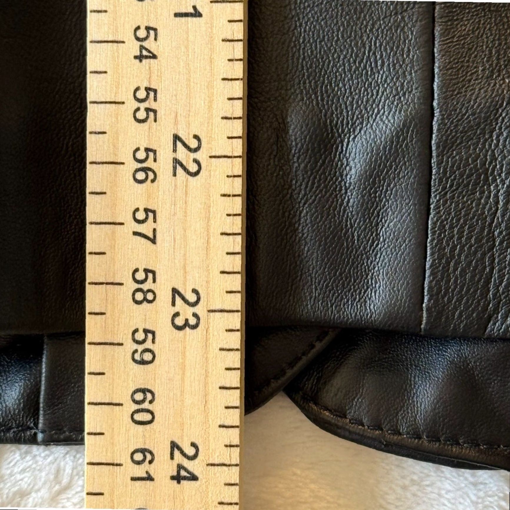 Vintage John Paul Richard Leather Jacket Women 10 Black Button Front Mid-Length Blazer Coat Size L / US 10 / IT 46 - 3 Thumbnail
