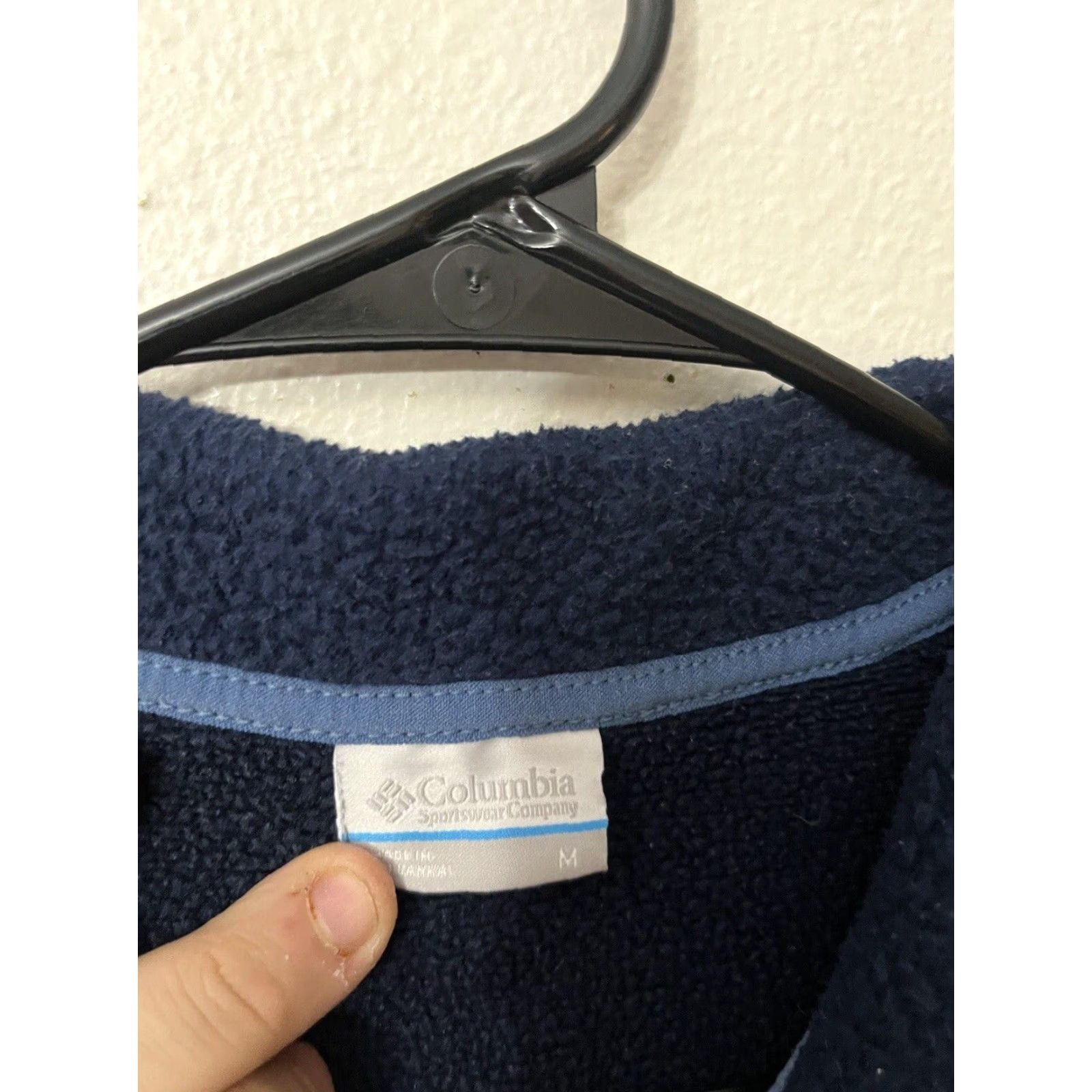Logo 7 Columbia Fleece 1/4 Zip Pullover Sweater Adult M Blue Logo Embroidered Mens Size US M / EU 48-50 / 2 - 2 Thumbnail
