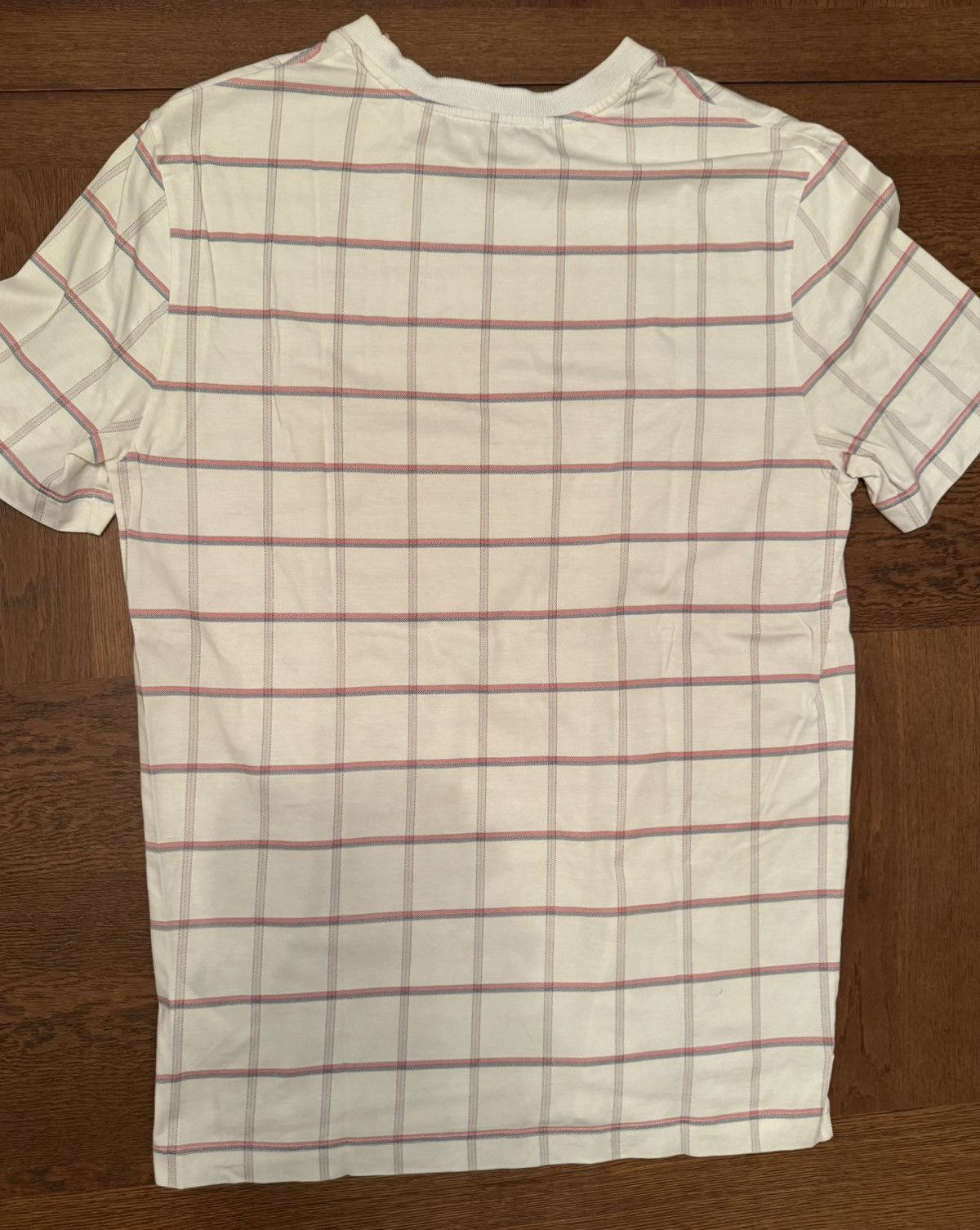 Louis Vuitton LV White Simple Plaid Tee - Kim Jones era Size US M / EU 48-50 / 2 - 2 Thumbnail