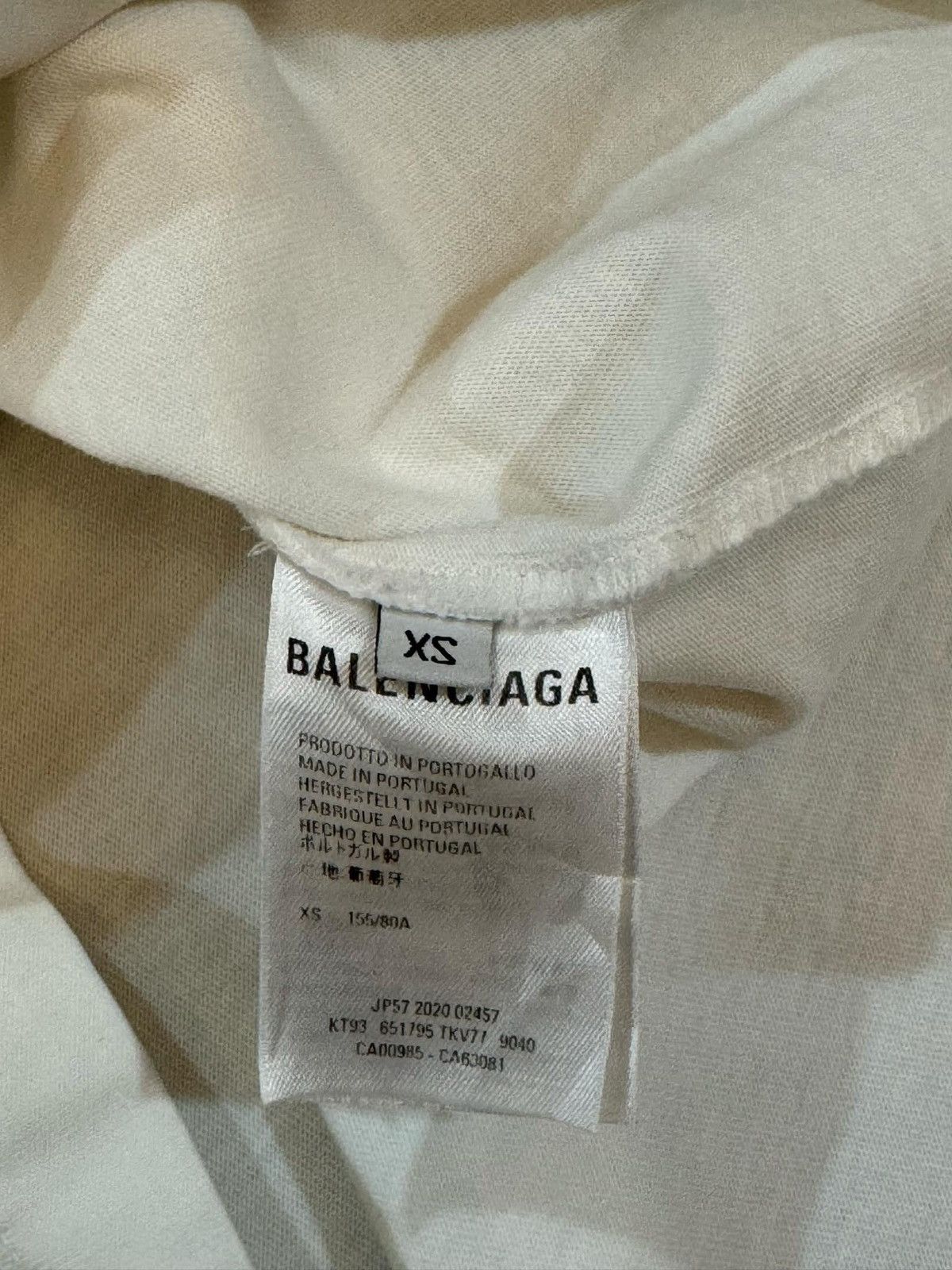 Balenciaga Balenciaga Scissors Logo white tee Size US XS / EU 42 / 0 - 3 Thumbnail