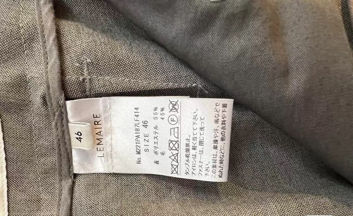 Lemaire pleated grey straight suit pants Size US 31 - 3 Thumbnail