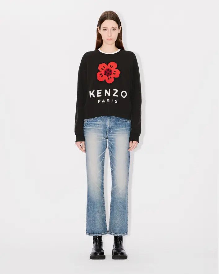 Kenzo o1s22i1n0125 Boke Flower Wool Sweater in Black Size S / US 4 / IT 40 - 5 Thumbnail