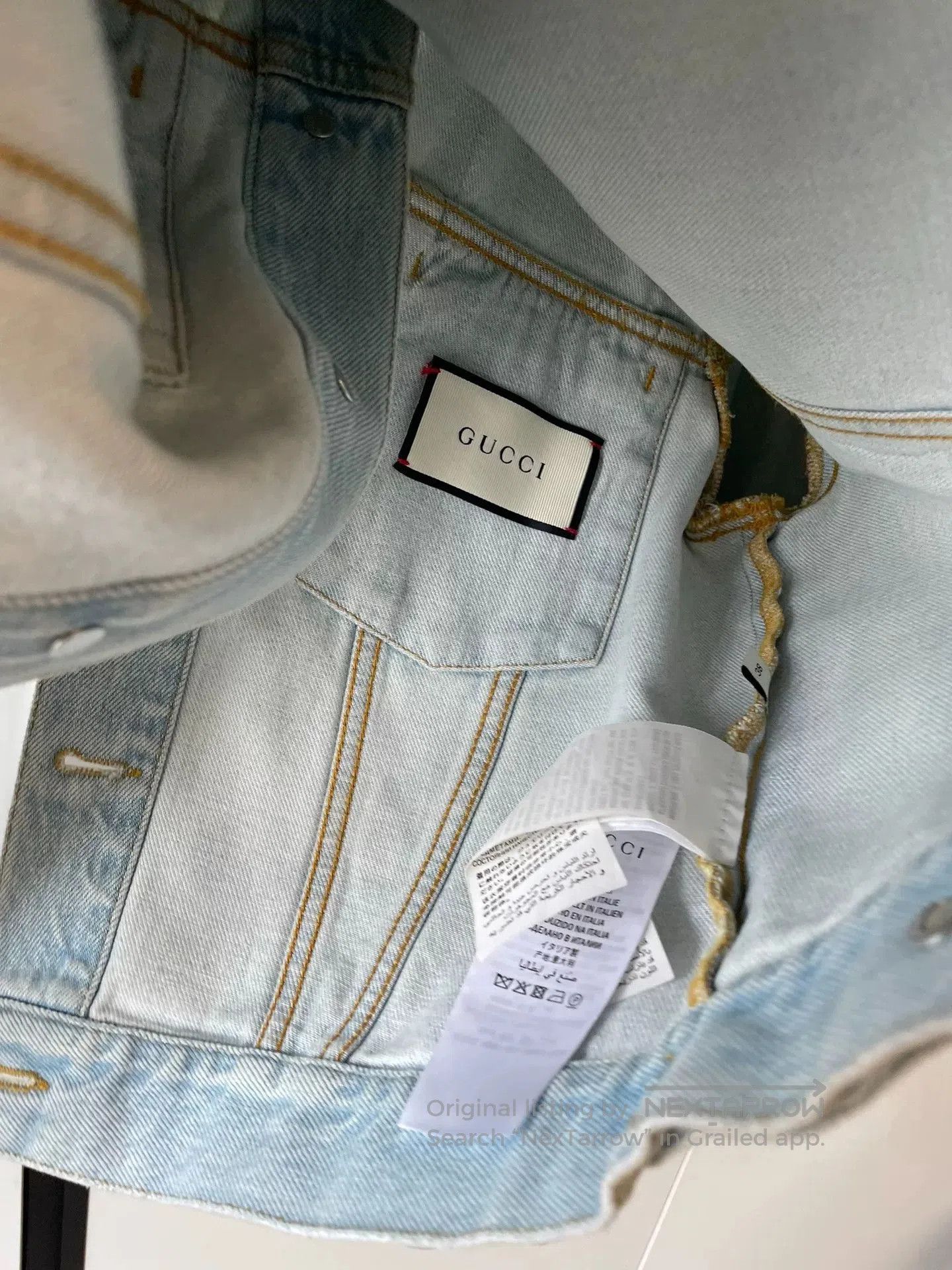 Gucci Gucci Distressed Blue Denim Jacket. Size S / US 4 / IT 40 - 4 Thumbnail