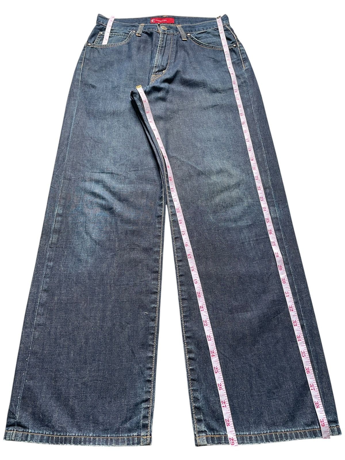 Edwin Vintage Japanese Edwin E Function Blue Wash Loose Baggy Jean Size US 28 / EU 44 - 13 Thumbnail