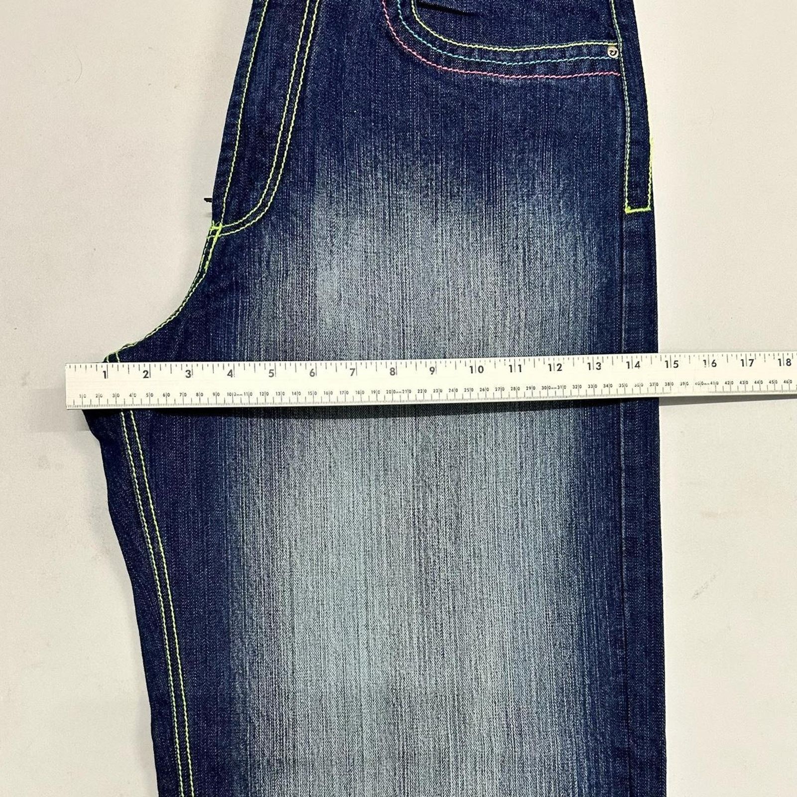 Vintage Vintage baggy y2k riflessi faded blue skater unique denim Size US 36 / EU 52 - 6 Thumbnail