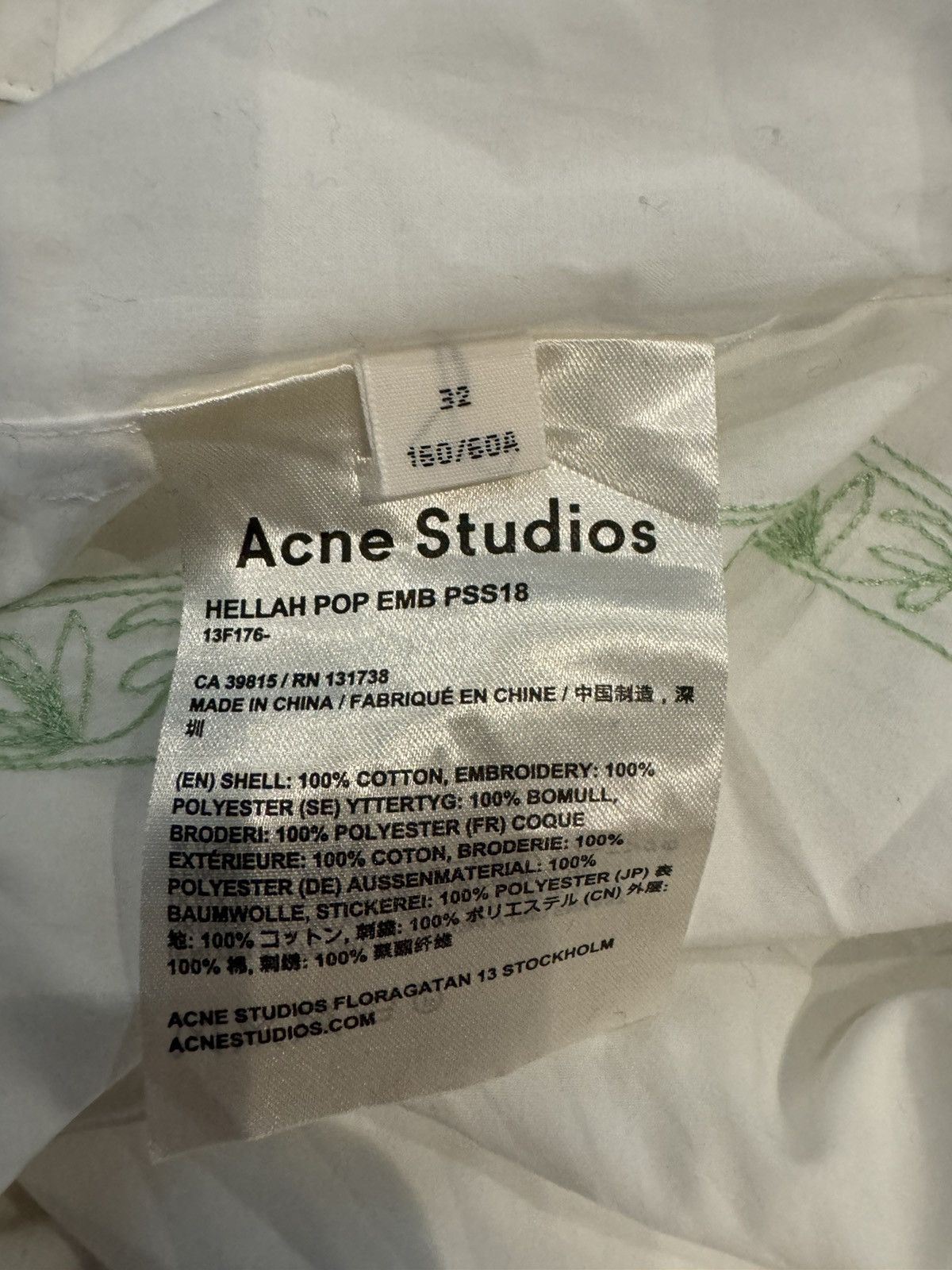 Acne Studios Acne studios white floral embroidered skirt Size 24" / US 00 / IT 34 - 5 Thumbnail