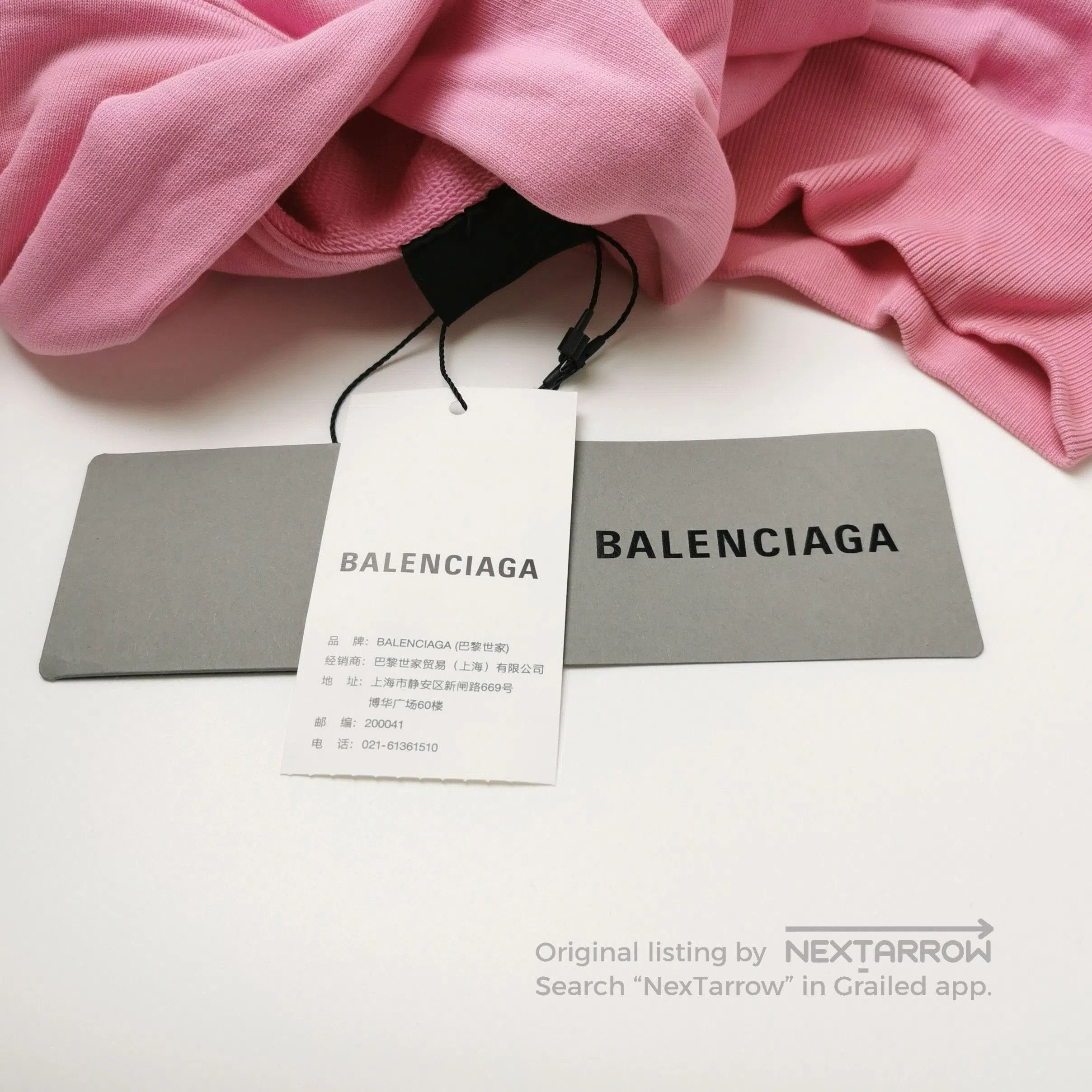 Balenciaga Balenciaga XS Cotton Letter Logo Pink Hoodie. Size XS / US 0-2 / IT 36-38 - 1 Thumbnail
