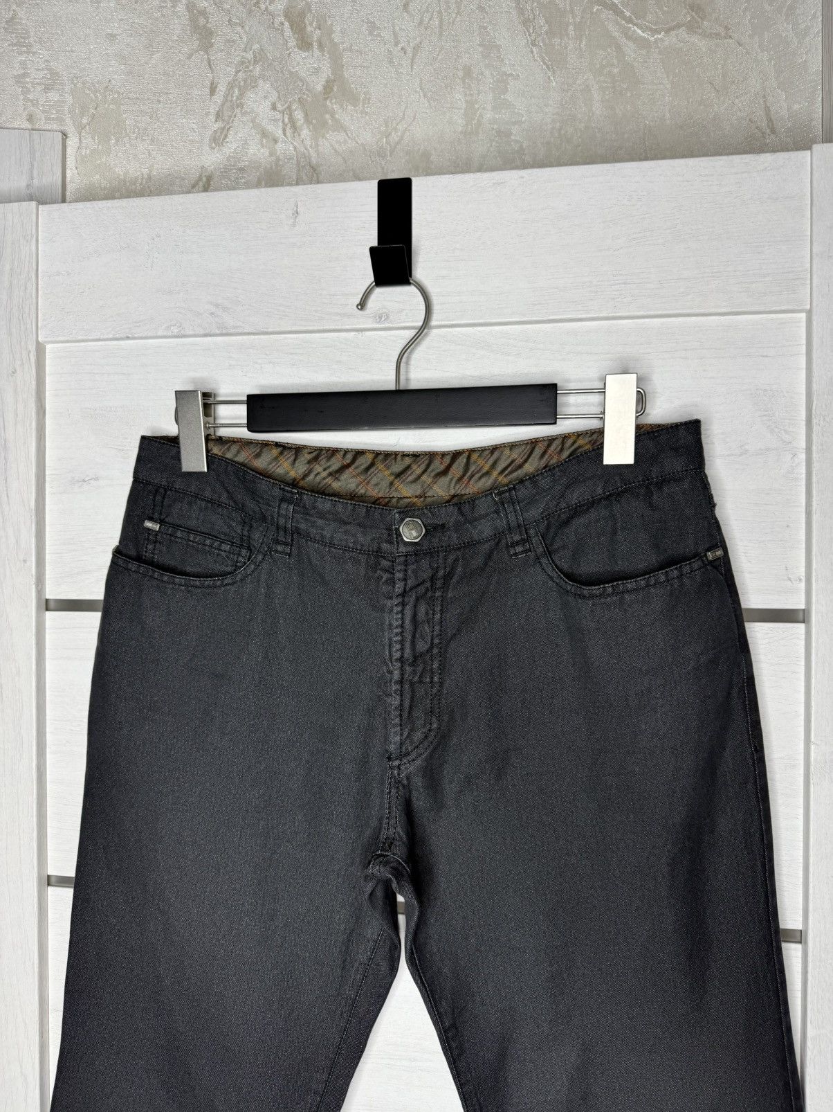 Corneliani Corneliani ID Luxury Black Denim Trousers Cotton/Abaca Italy Size US 32 / EU 48 - 2 Thumbnail