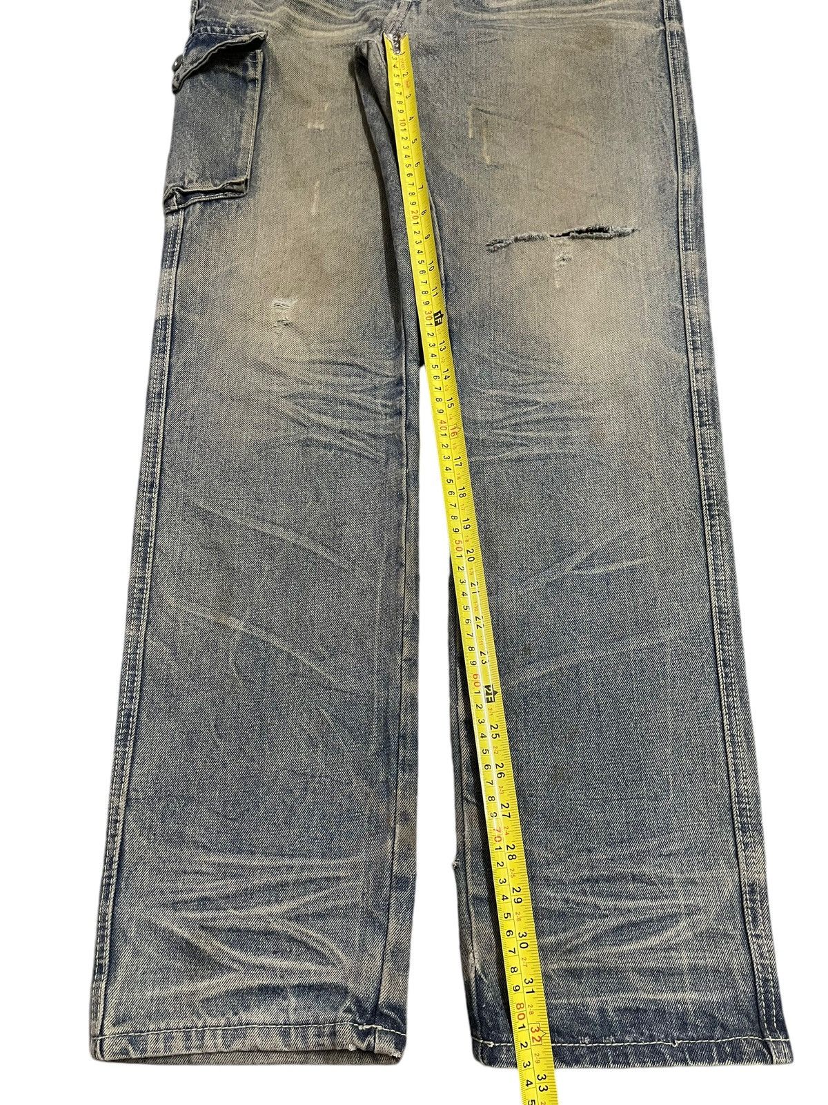 14th Addiction Vintage Japanese Brand Mud Wash Style Distress Jeans Size US 34 / EU 50 - 13 Thumbnail