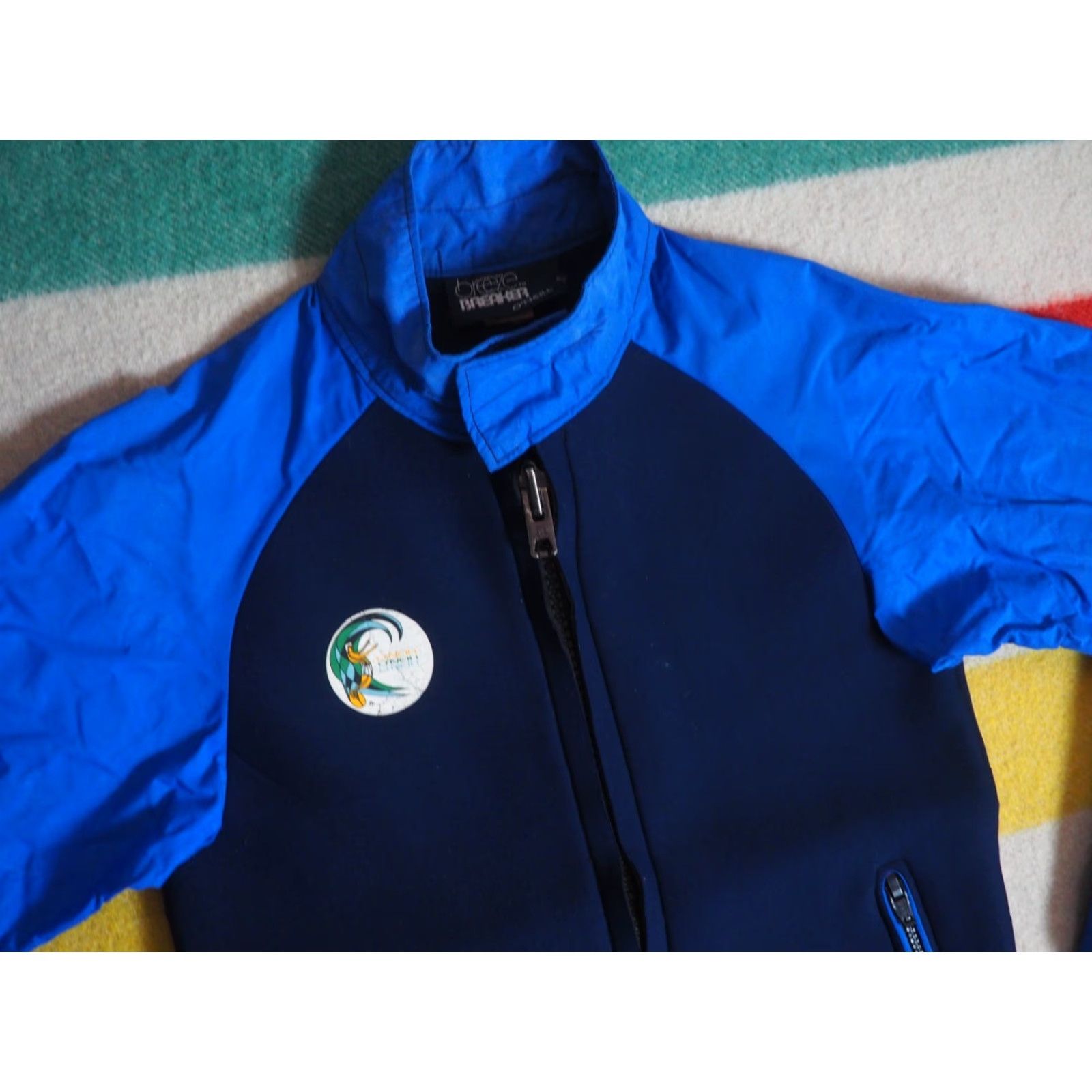 O'Neill VINTAGE O'Neill Jacket Full Zip Neoprene Blue XS Womens 80s 90s Breeze Breaker Nylon Nylon Lining Water Sports 90s 80s Theme Basic Jacket Size XS / US 0-2 / IT 36-38 - 3 Thumbnail