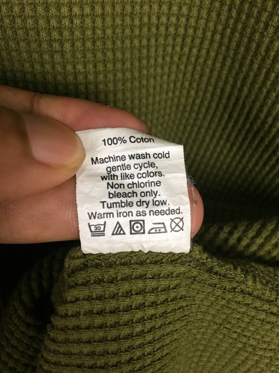 J.Crew × Vintage Vtg J.Crew Blank Waffle Knit Longsleeve Tee Size US M / EU 48-50 / 2 - 9 Thumbnail