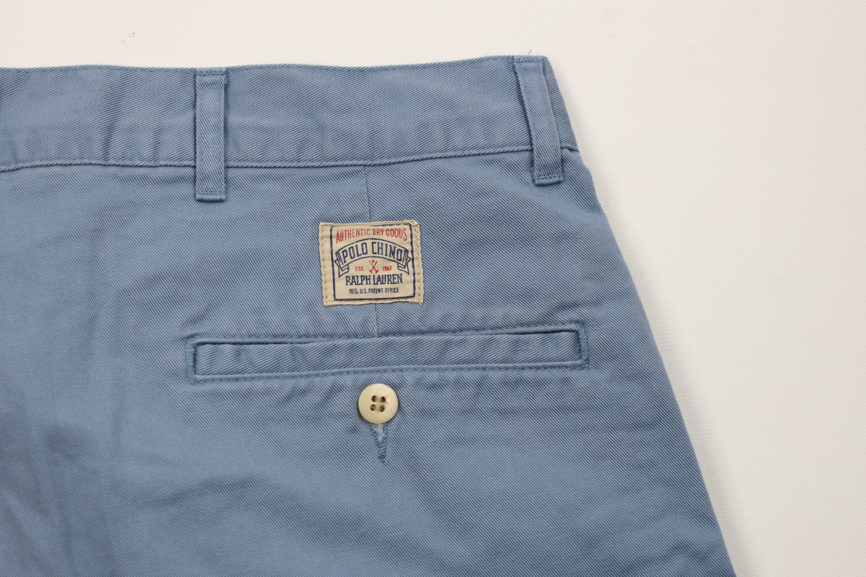 Ralph Lauren Vintage 90s Ralph Lauren Golf Chino Shorts Blue Cotton Size US 36 / EU 52 - 10 Thumbnail