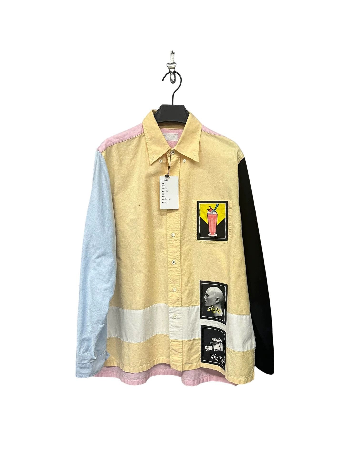 Prada Prada Patchwork Colorblock Graphic Shirt Size 40 Size US M / EU 48-50 / 2 - 1 Thumbnail