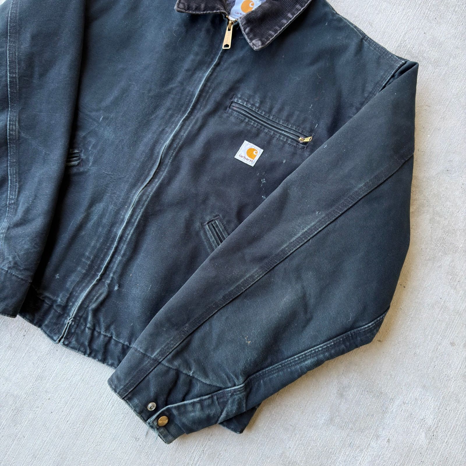 Carhartt × Vintage Carhartt J01 black Detroit work wear jacket Size US L / EU 52-54 / 3 - 4 Thumbnail
