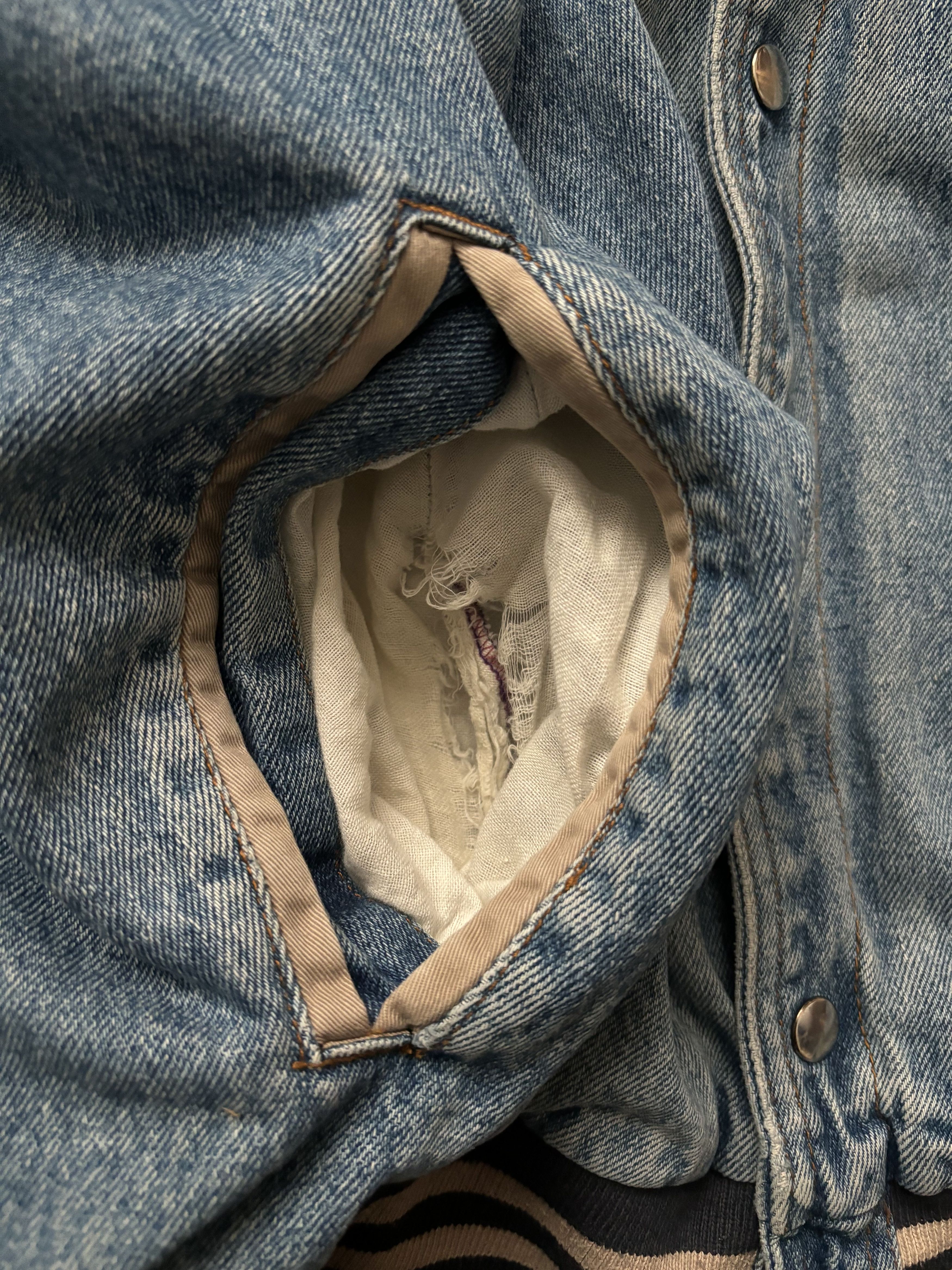 vintage denim varsity jacket