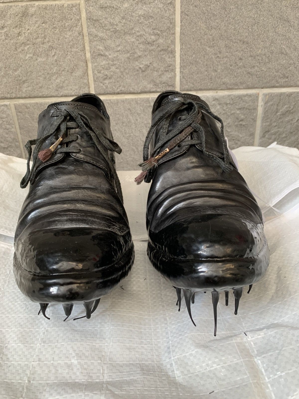 Carol Christian Poell CCP Object Dyed Lined Rubber-Drip “Goodyear” Derbys Size US 11.5 / EU 44-45 - 2 Thumbnail