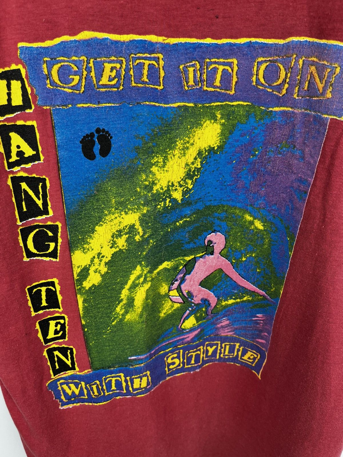 Sun Surf Hang Ten get it on with style t shirt surf vintage 90s Size US XL / EU 56 / 4 - 2 Thumbnail