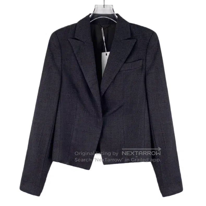 Brunello Cucinelli Brunello Cucinelli Black wool collar long-sleeve suit jack Size XS / US 0-2 / IT 36-38 - 1 Thumbnail