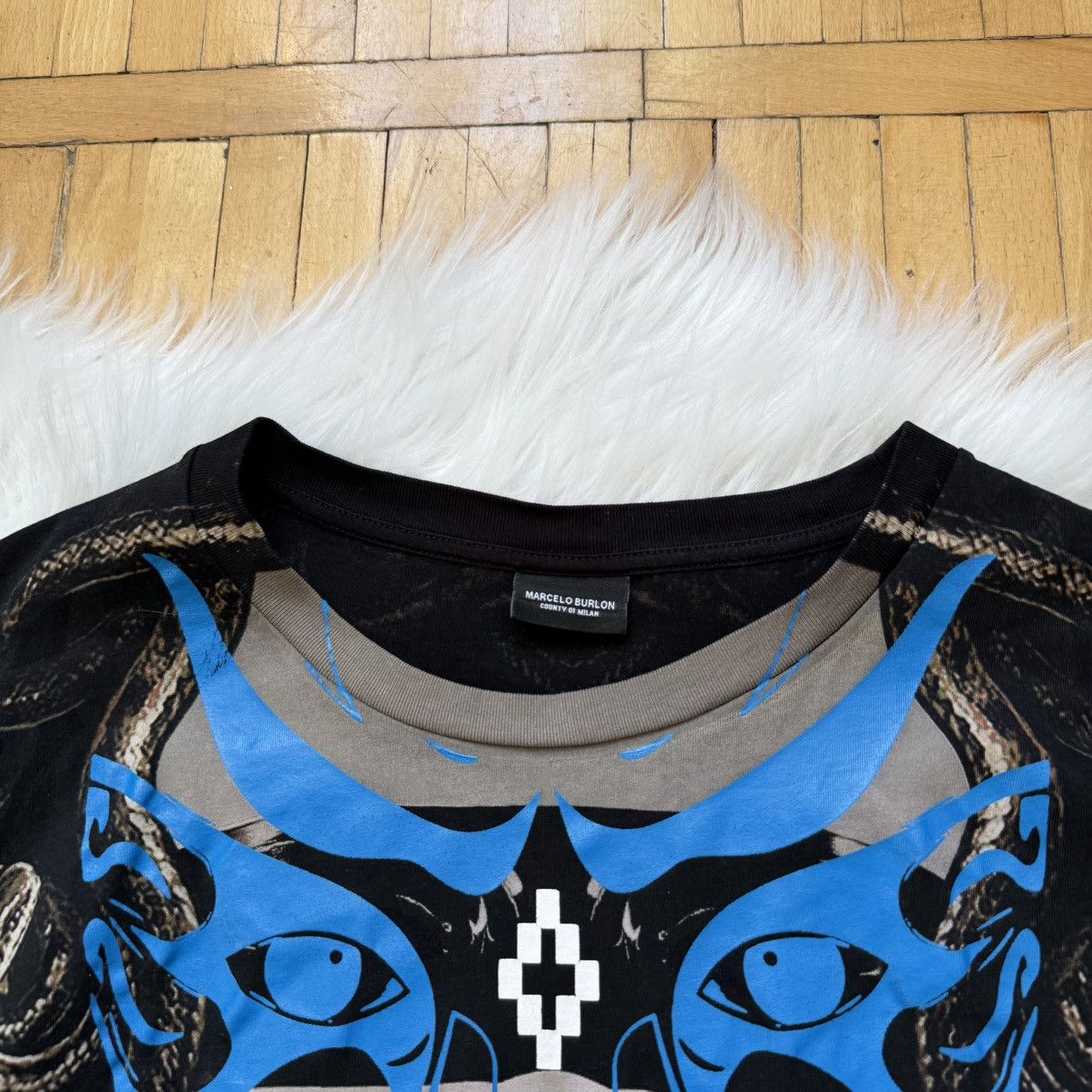 Marcelo Burlon 📌 Crazy Marcelo Burlon Y2K Medusa Graphic T-Shirt Size US XXS / EU 40 - 4 Thumbnail