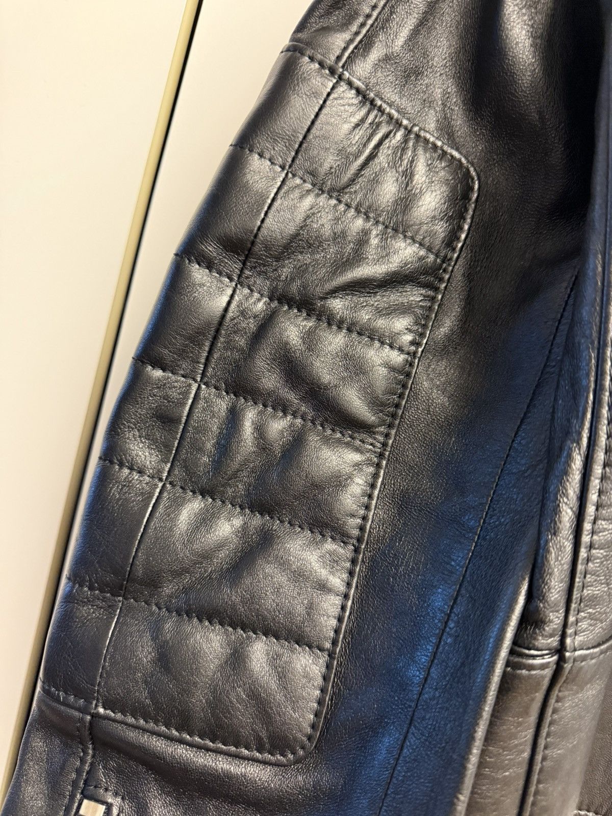 Celine × Hedi Slimane Celine Cafe Racer Padded Leather Jacket - 50 Size US M / EU 48-50 / 2 - 5 Thumbnail