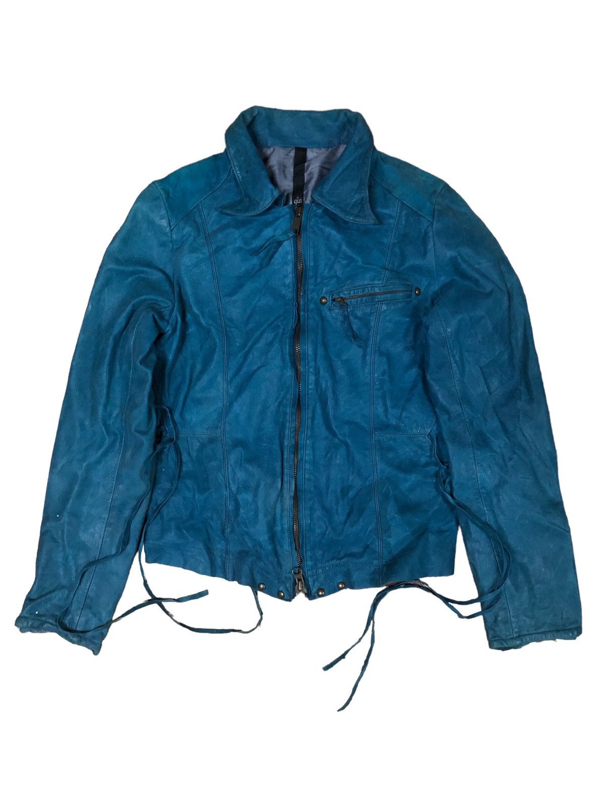da qui per poro Cropped Leather Jacket