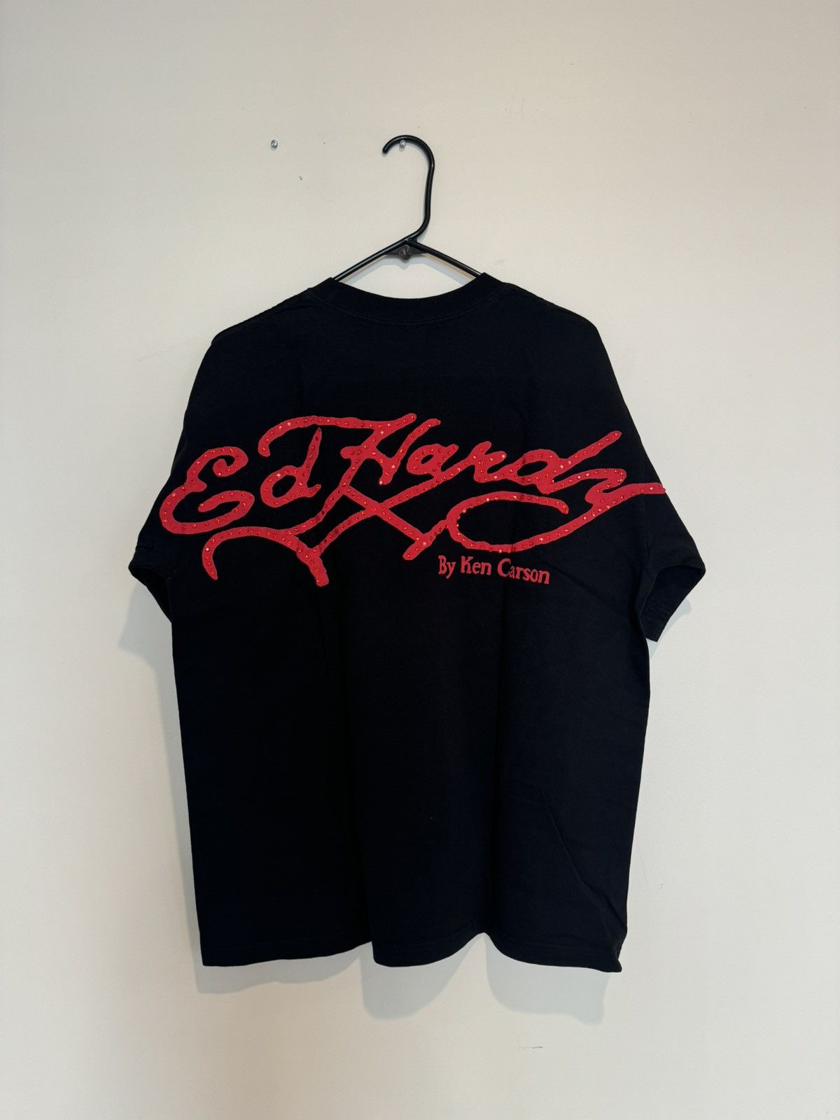 Complex × Ed Hardy × Ken Carson Ken Carson Ed Hardy ComplexCon Black and Red Rhinestone Tee Size US L / EU 52-54 / 3 - 2 Thumbnail